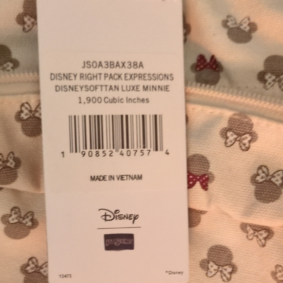 Jansport Cream Backpack with Disney Print - Picture 2 of 3